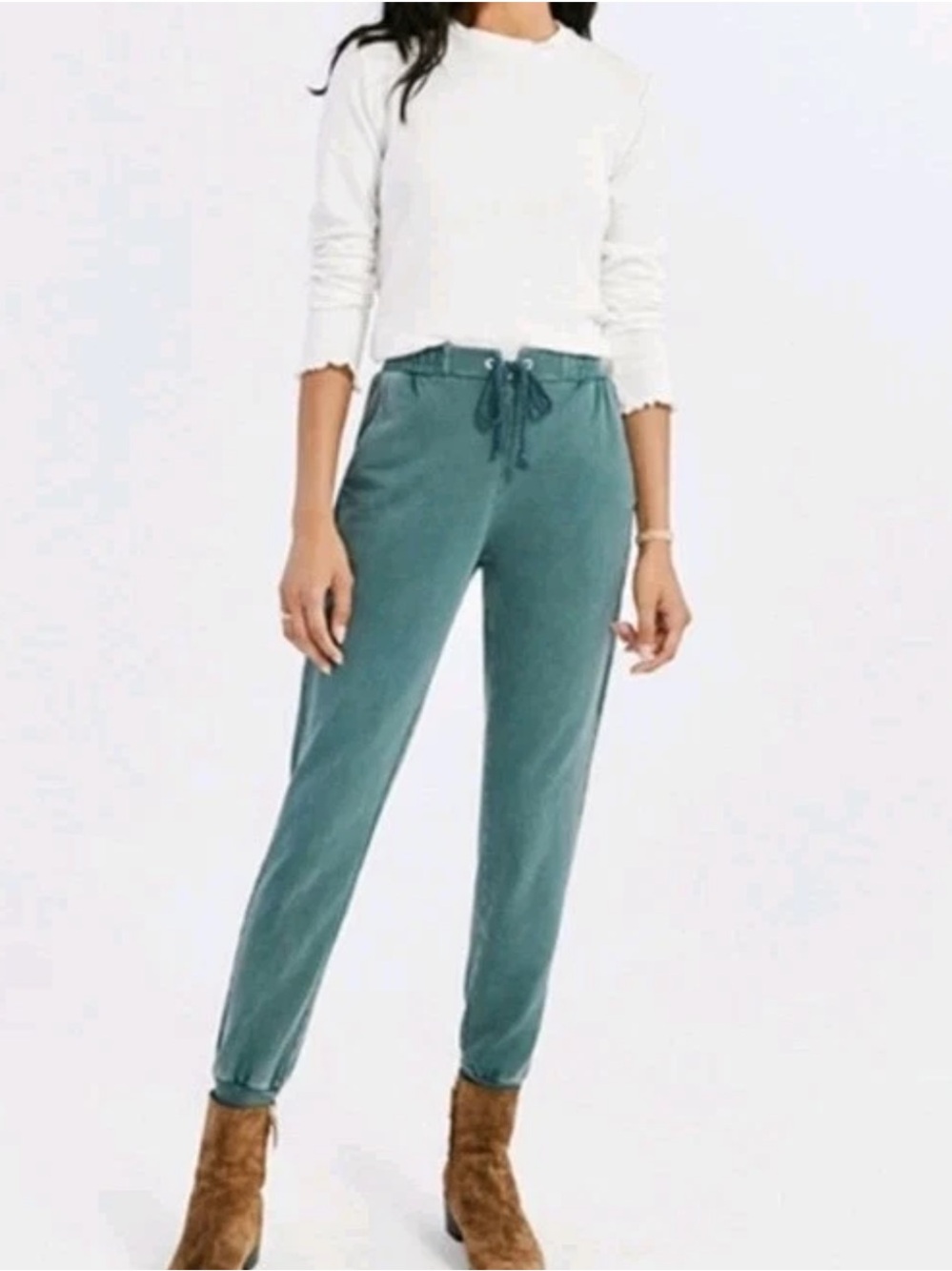 Something Navy Dark Green Jogger-Style Jumpsuit